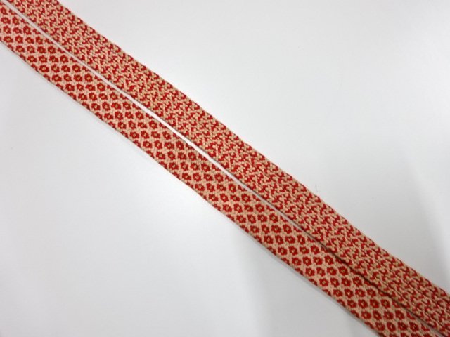 JAPANESE KIMONO / ANTIQUE HAND-TIED OBIJIME CORD / SILK